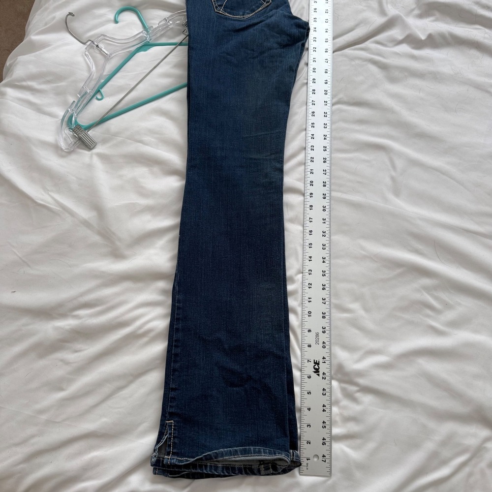 Ariat REAL Denim Womens Slim Bootcut Jeans Dark Wash Studded Pockets Size 28L - Picture 7 of 7